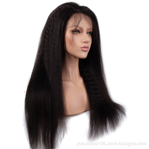 Wholesale Mink Lace Front Virgin 100% Brazilian Human Hair Wigs Kinky Straight Pre Plucked Lace ponytails Wig